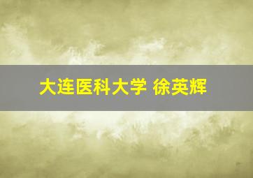 大连医科大学 徐英辉